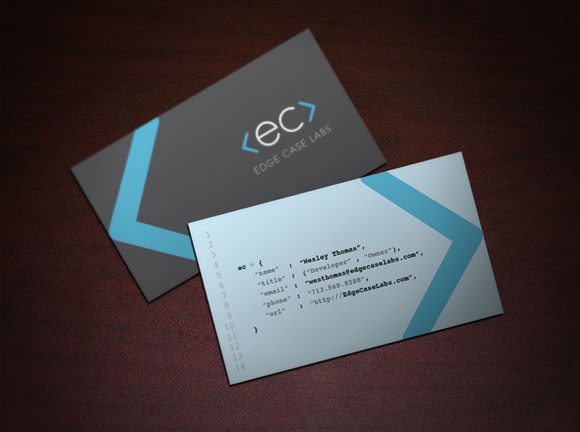 double sided business card