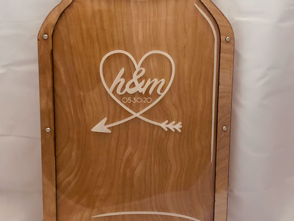 Wedding guestbook lasercutting